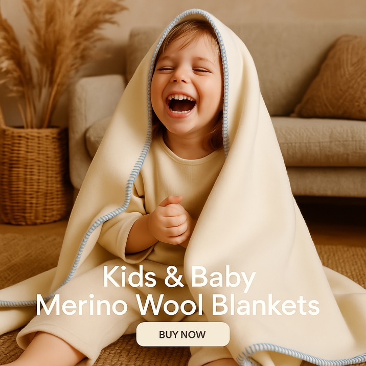 100% Merino Wool Blankets for Babies & Children – Cozy, Safe & Gentle